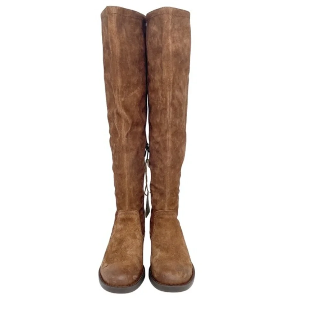 Born Women's‎ Britton Over Knee Leather Riding Boot in Rust Distressed Size 6M